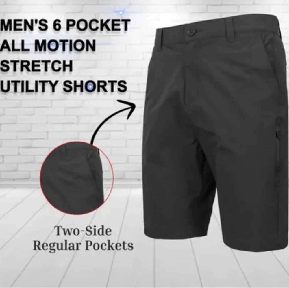 Men's Athletic Black Shorts - Picture 4 of 8